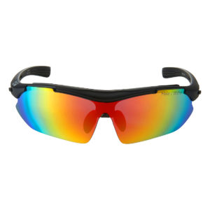 POLARISED SPORT SUNGLASSES Orange lenses WHITE Mens: Retainer,  Interchangeables